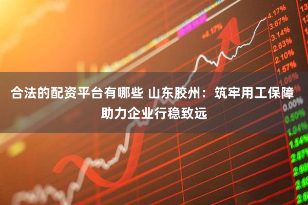 合法的配资平台有哪些 山东胶州：筑牢用工保障 助力企业行稳致远