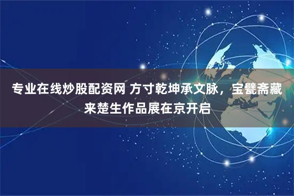 专业在线炒股配资网 方寸乾坤承文脉，宝甓斋藏来楚生作品展在京开启